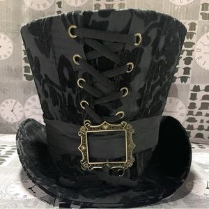 Black Handmade Top Hat 57 cm
